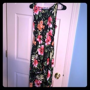 Floral short to front dress